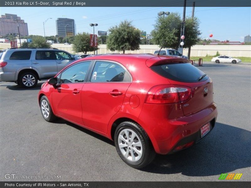 Signal Red / Beige 2013 Kia Rio LX 5-Door