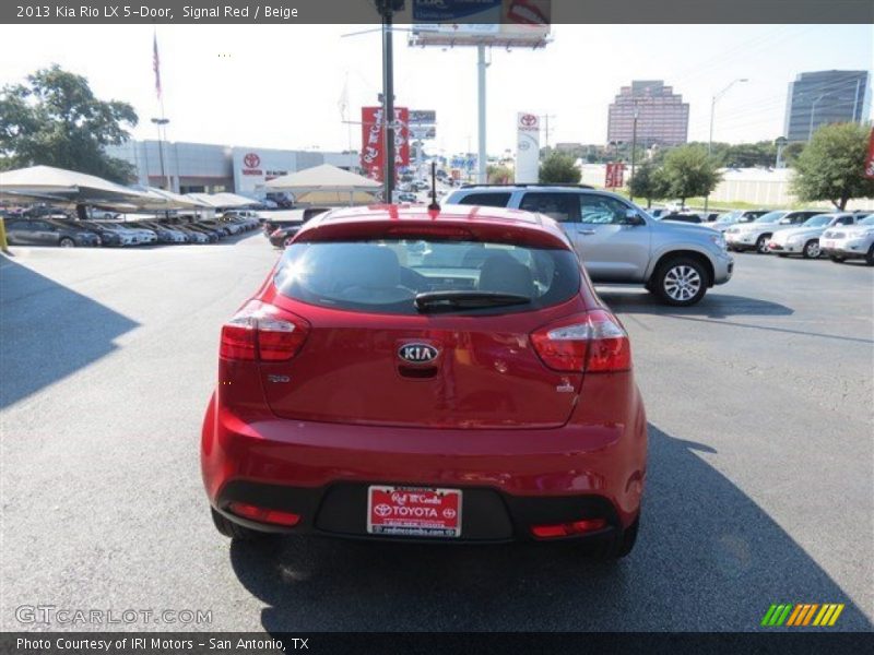Signal Red / Beige 2013 Kia Rio LX 5-Door
