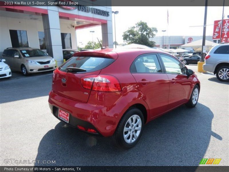Signal Red / Beige 2013 Kia Rio LX 5-Door
