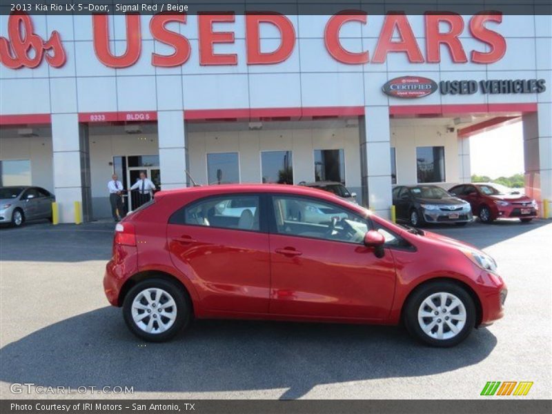Signal Red / Beige 2013 Kia Rio LX 5-Door