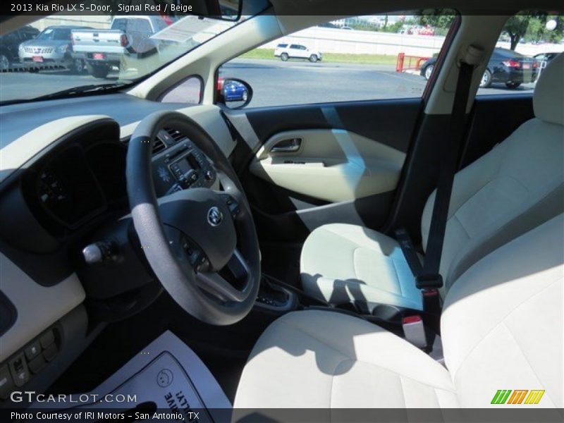 Signal Red / Beige 2013 Kia Rio LX 5-Door