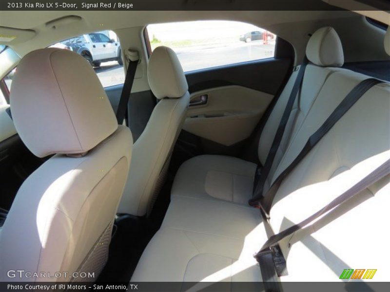 Signal Red / Beige 2013 Kia Rio LX 5-Door