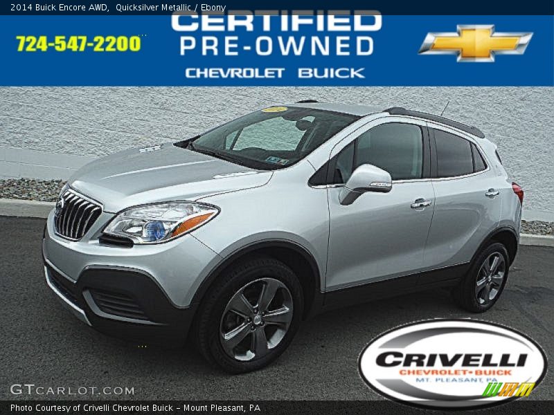Quicksilver Metallic / Ebony 2014 Buick Encore AWD