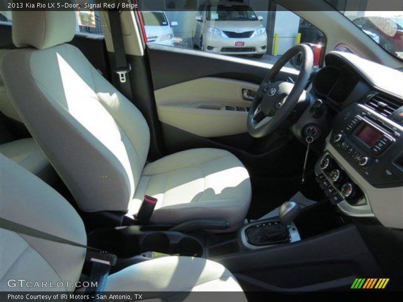 Signal Red / Beige 2013 Kia Rio LX 5-Door