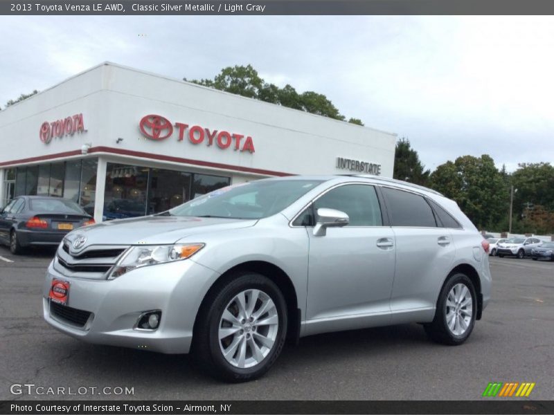 Classic Silver Metallic / Light Gray 2013 Toyota Venza LE AWD