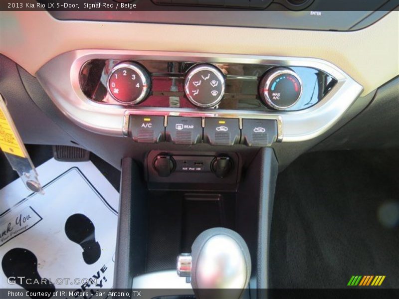 Signal Red / Beige 2013 Kia Rio LX 5-Door