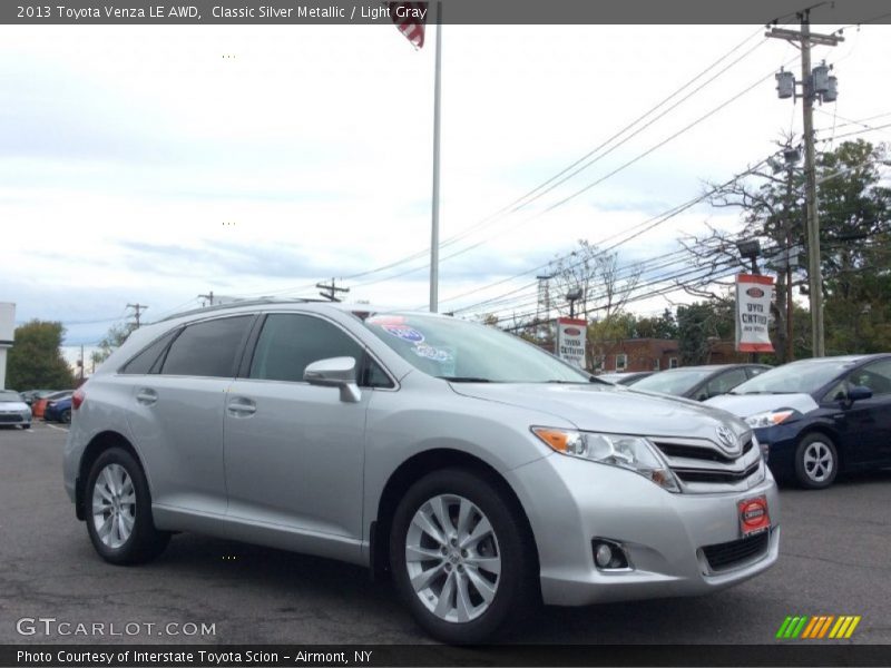 Classic Silver Metallic / Light Gray 2013 Toyota Venza LE AWD