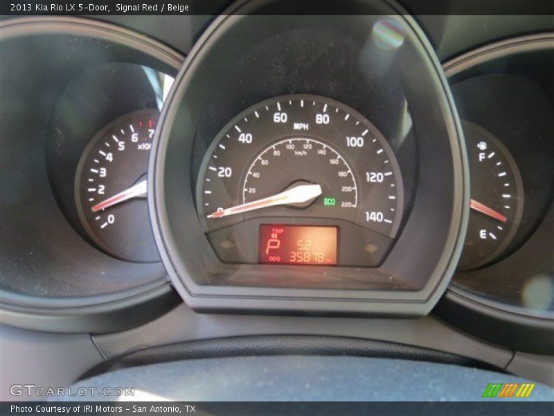 Signal Red / Beige 2013 Kia Rio LX 5-Door