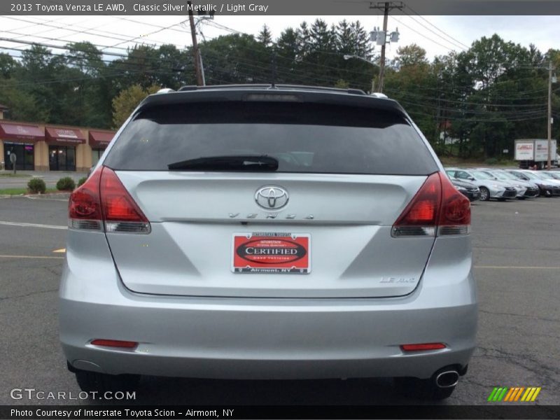 Classic Silver Metallic / Light Gray 2013 Toyota Venza LE AWD
