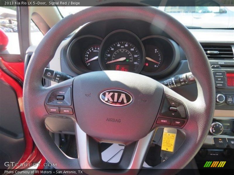 Signal Red / Beige 2013 Kia Rio LX 5-Door