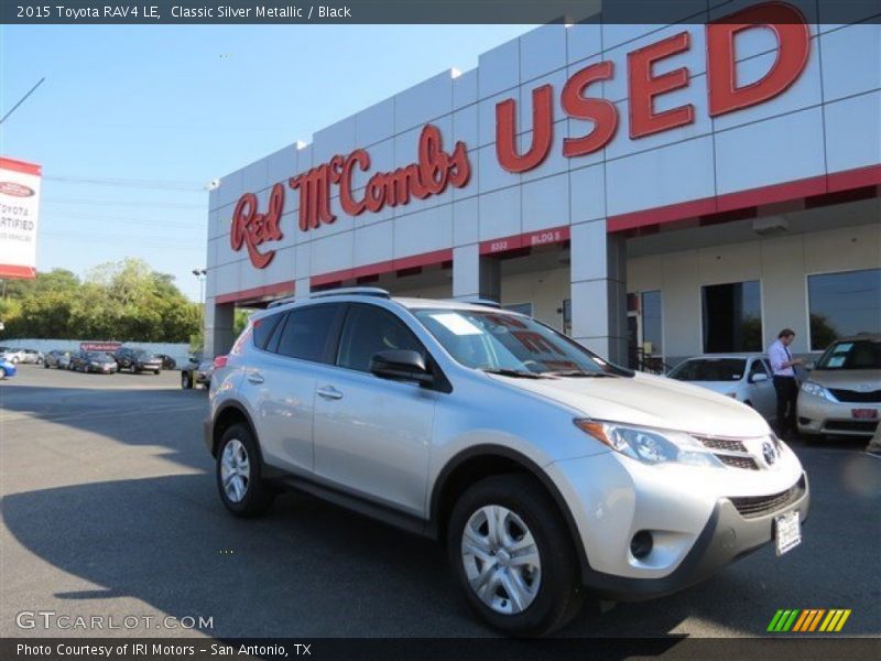 Classic Silver Metallic / Black 2015 Toyota RAV4 LE