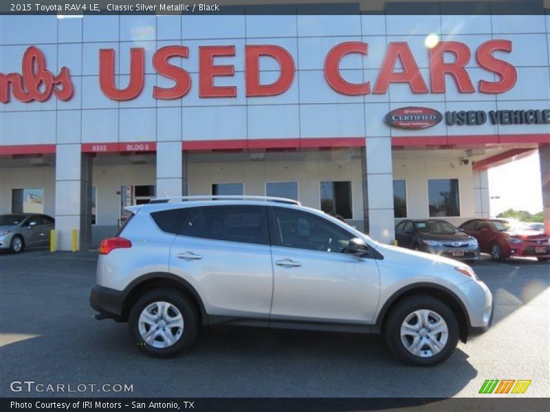 Classic Silver Metallic / Black 2015 Toyota RAV4 LE