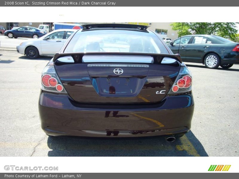 Sizzling Crimson Red Mica / Dark Charcoal Gray 2008 Scion tC