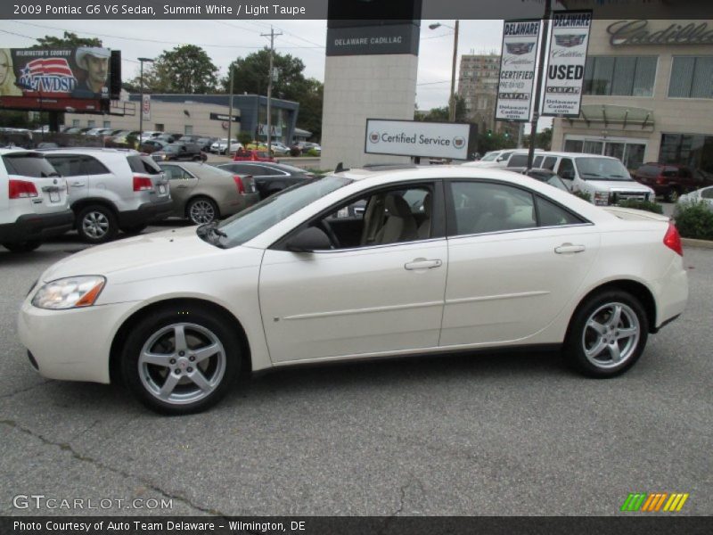 Summit White / Light Taupe 2009 Pontiac G6 V6 Sedan