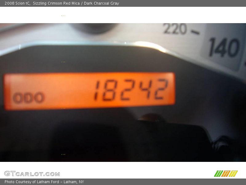 Sizzling Crimson Red Mica / Dark Charcoal Gray 2008 Scion tC