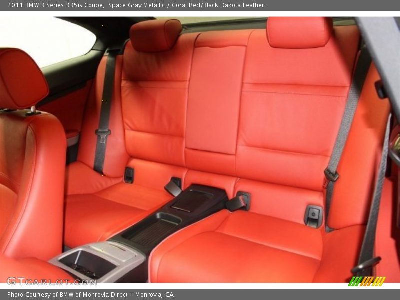Space Gray Metallic / Coral Red/Black Dakota Leather 2011 BMW 3 Series 335is Coupe