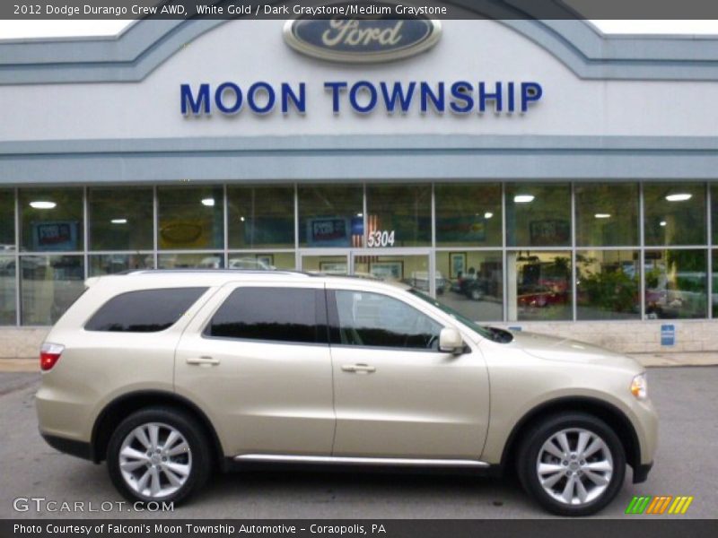 White Gold / Dark Graystone/Medium Graystone 2012 Dodge Durango Crew AWD
