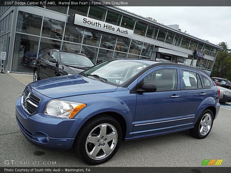 Marine Blue Pearl / Pastel Slate Gray/Blue 2007 Dodge Caliber R/T AWD