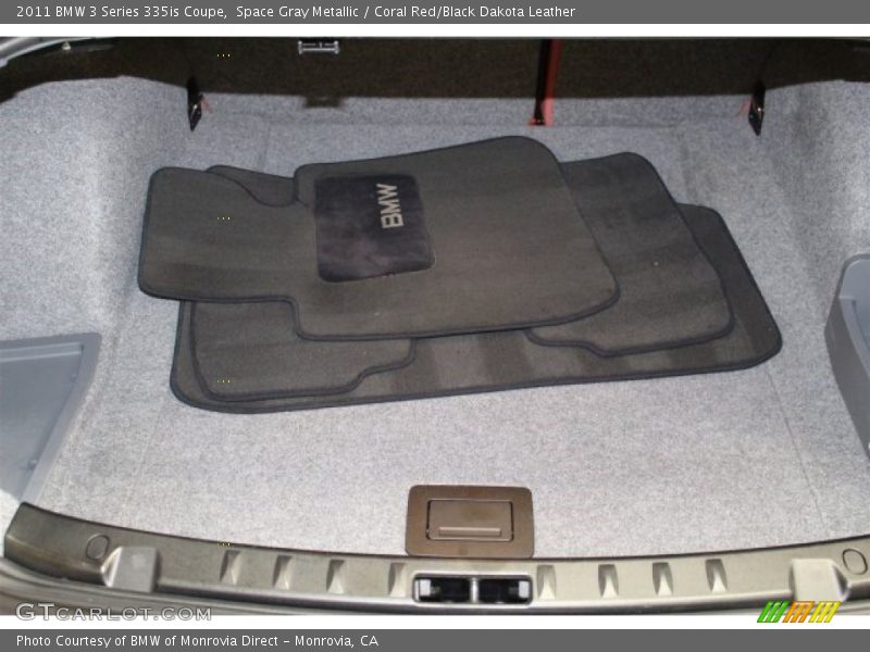 Space Gray Metallic / Coral Red/Black Dakota Leather 2011 BMW 3 Series 335is Coupe