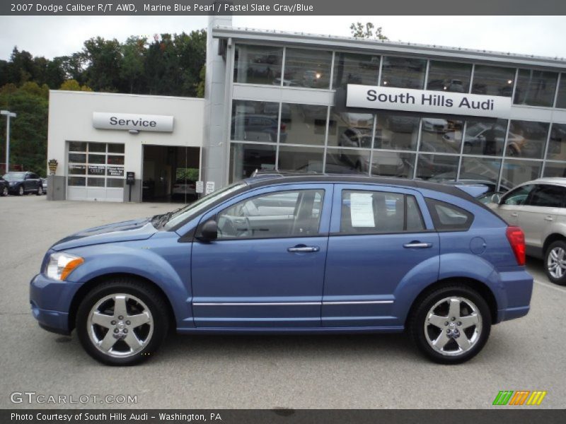 Marine Blue Pearl / Pastel Slate Gray/Blue 2007 Dodge Caliber R/T AWD
