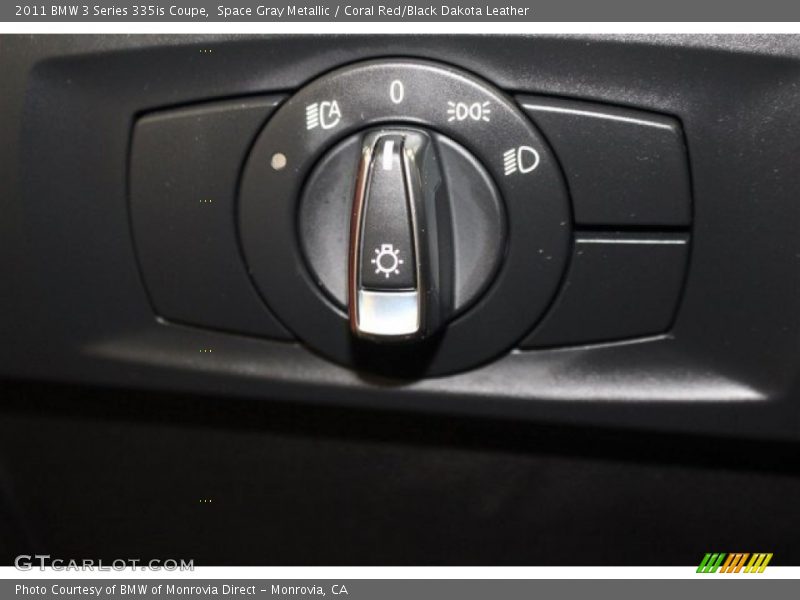 Space Gray Metallic / Coral Red/Black Dakota Leather 2011 BMW 3 Series 335is Coupe