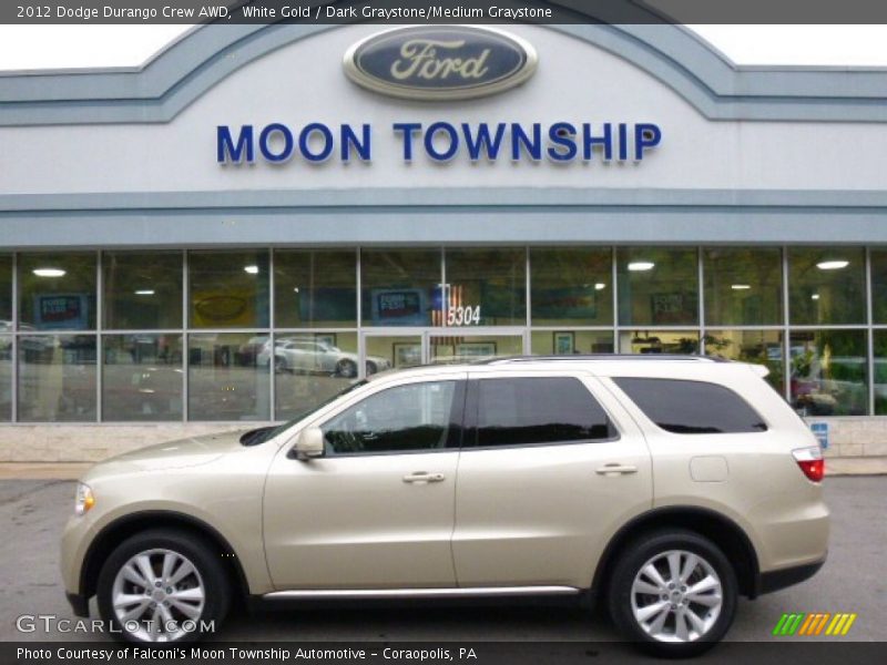 White Gold / Dark Graystone/Medium Graystone 2012 Dodge Durango Crew AWD