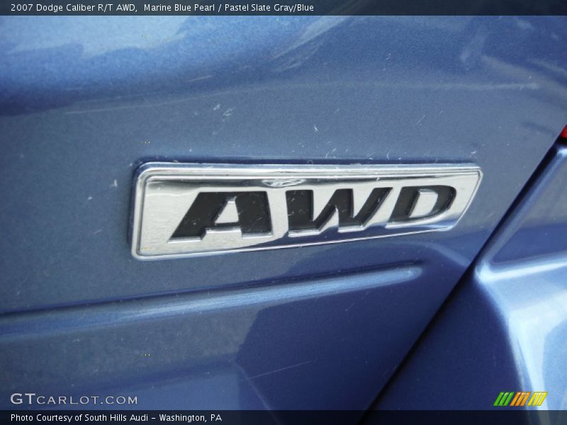 Marine Blue Pearl / Pastel Slate Gray/Blue 2007 Dodge Caliber R/T AWD