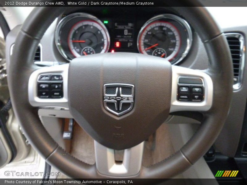 White Gold / Dark Graystone/Medium Graystone 2012 Dodge Durango Crew AWD