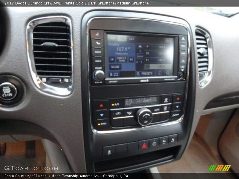 White Gold / Dark Graystone/Medium Graystone 2012 Dodge Durango Crew AWD