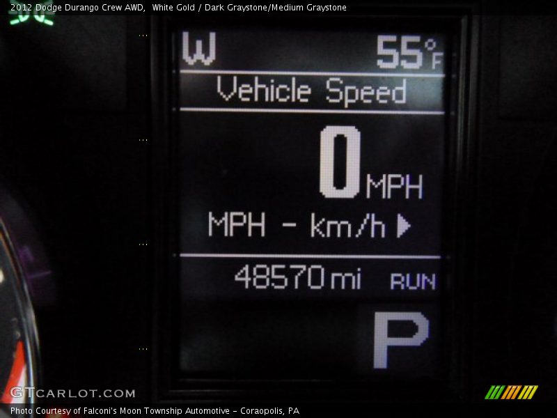 White Gold / Dark Graystone/Medium Graystone 2012 Dodge Durango Crew AWD