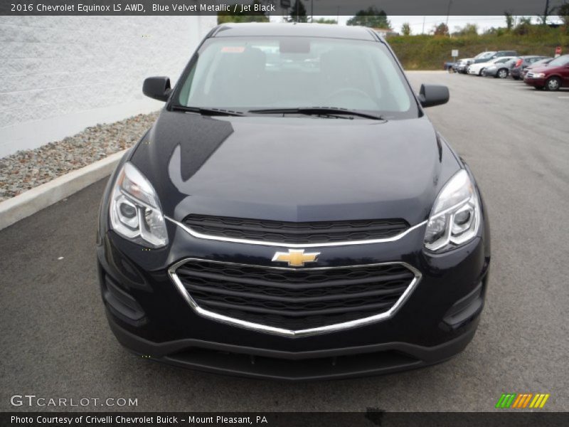 Blue Velvet Metallic / Jet Black 2016 Chevrolet Equinox LS AWD