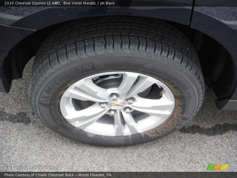 Blue Velvet Metallic / Jet Black 2016 Chevrolet Equinox LS AWD