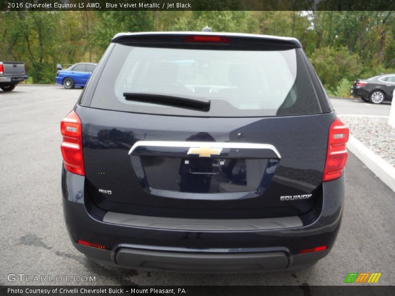 Blue Velvet Metallic / Jet Black 2016 Chevrolet Equinox LS AWD