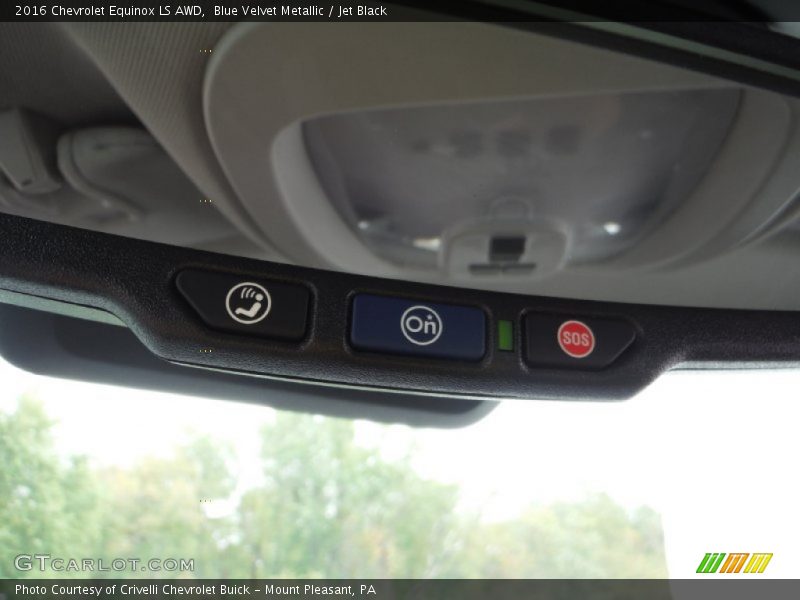 Blue Velvet Metallic / Jet Black 2016 Chevrolet Equinox LS AWD