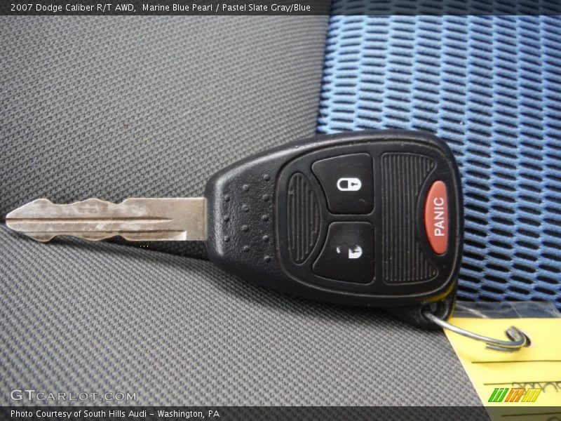 Marine Blue Pearl / Pastel Slate Gray/Blue 2007 Dodge Caliber R/T AWD