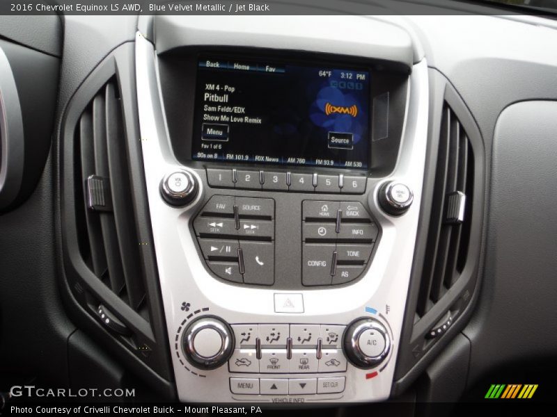 Blue Velvet Metallic / Jet Black 2016 Chevrolet Equinox LS AWD