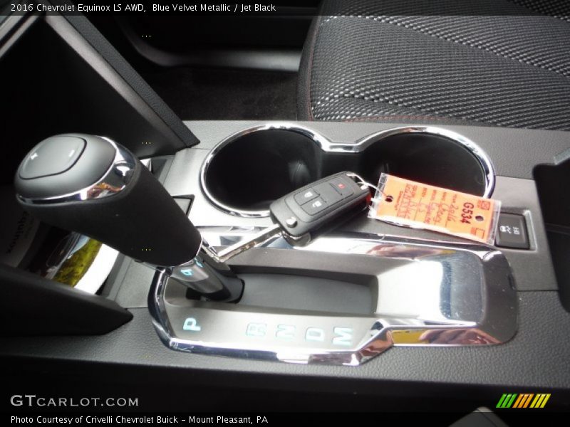 Blue Velvet Metallic / Jet Black 2016 Chevrolet Equinox LS AWD