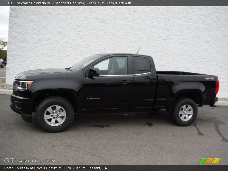 Black / Jet Black/Dark Ash 2016 Chevrolet Colorado WT Extended Cab 4x4