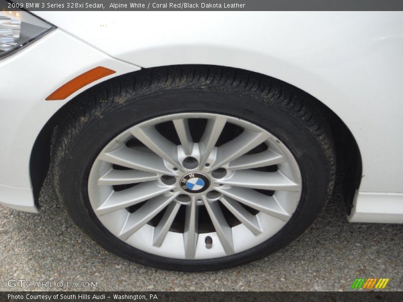 Alpine White / Coral Red/Black Dakota Leather 2009 BMW 3 Series 328xi Sedan
