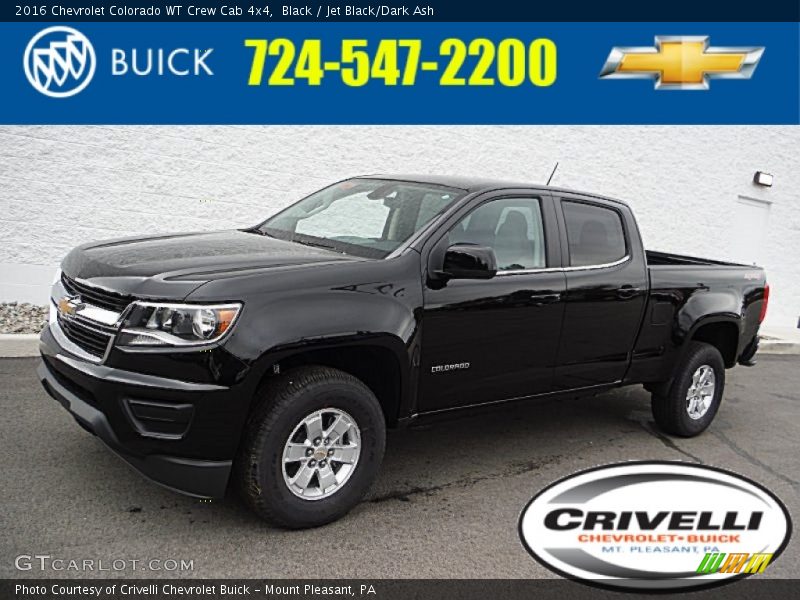 Black / Jet Black/Dark Ash 2016 Chevrolet Colorado WT Crew Cab 4x4