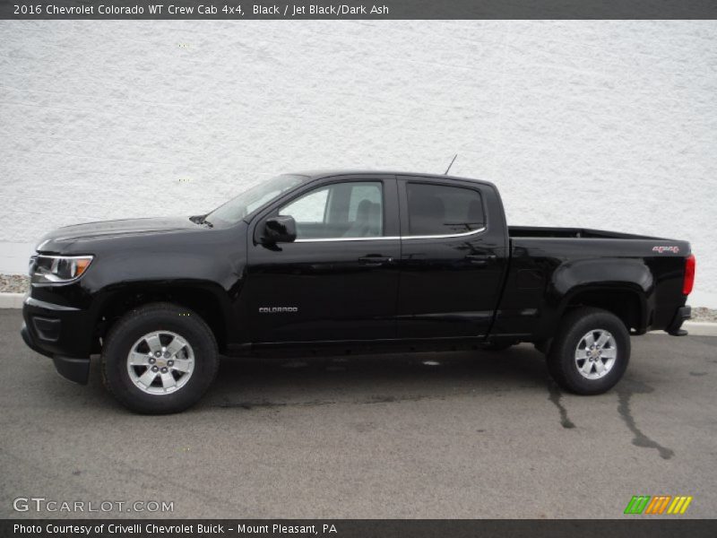 Black / Jet Black/Dark Ash 2016 Chevrolet Colorado WT Crew Cab 4x4