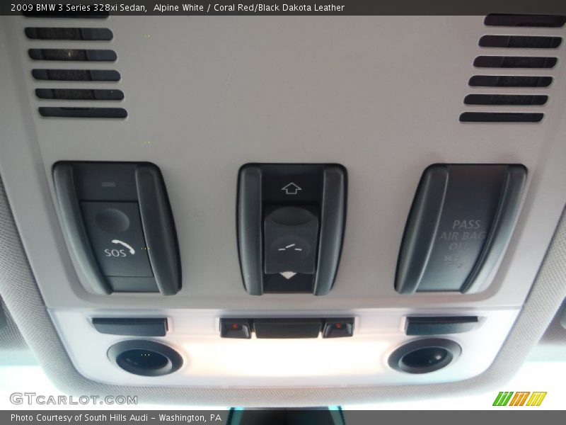 Alpine White / Coral Red/Black Dakota Leather 2009 BMW 3 Series 328xi Sedan
