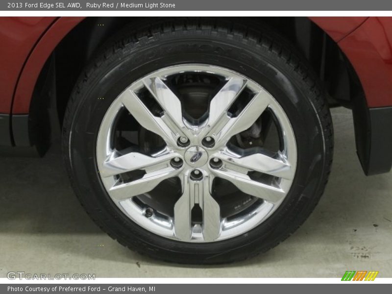 Ruby Red / Medium Light Stone 2013 Ford Edge SEL AWD