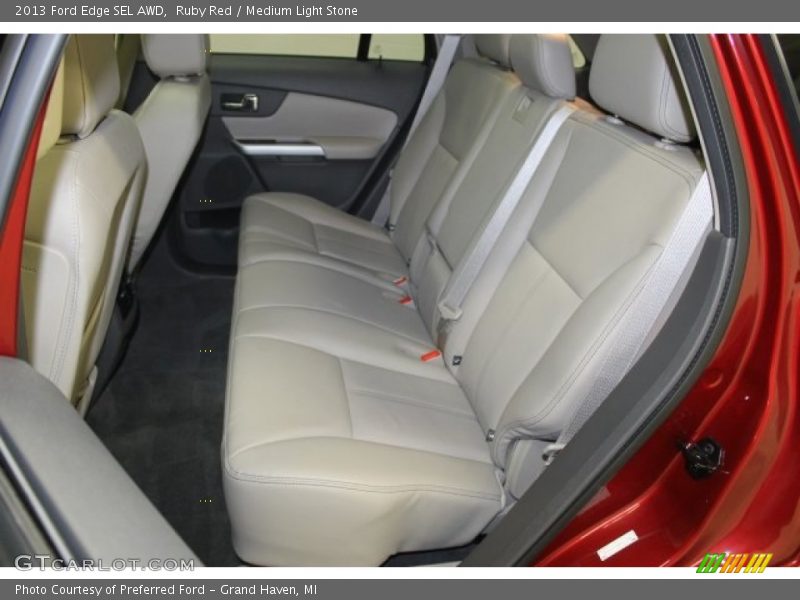 Ruby Red / Medium Light Stone 2013 Ford Edge SEL AWD