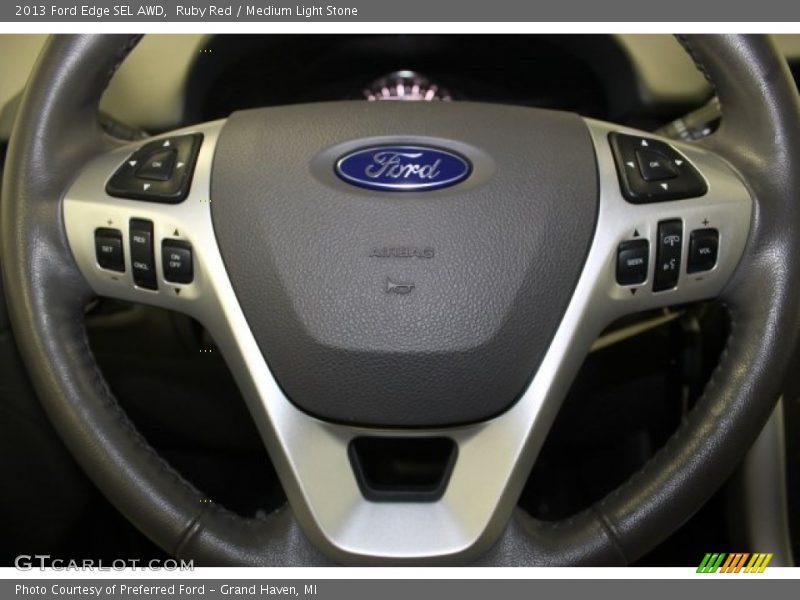 Ruby Red / Medium Light Stone 2013 Ford Edge SEL AWD