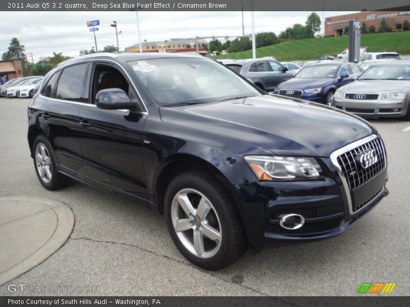 Deep Sea Blue Pearl Effect / Cinnamon Brown 2011 Audi Q5 3.2 quattro