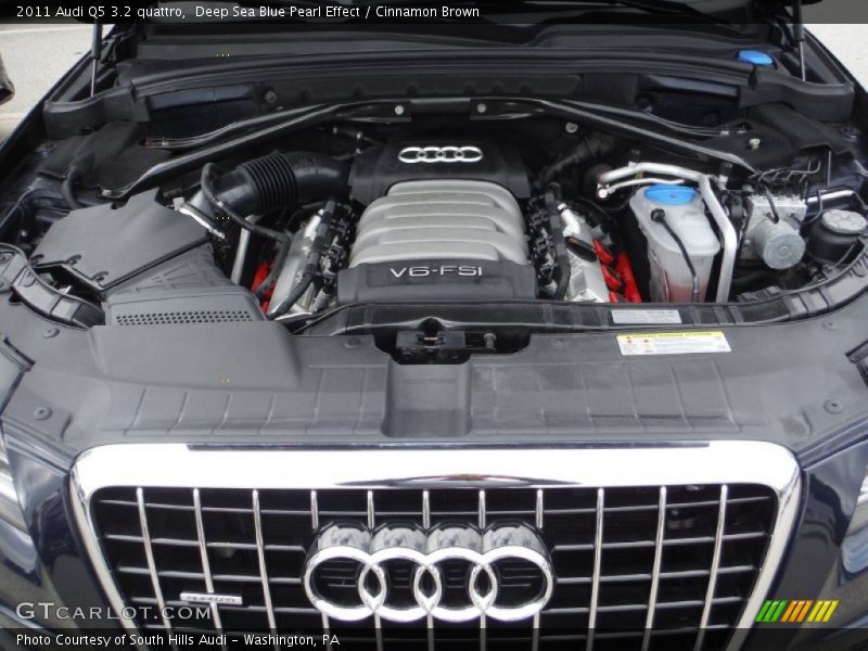 Deep Sea Blue Pearl Effect / Cinnamon Brown 2011 Audi Q5 3.2 quattro
