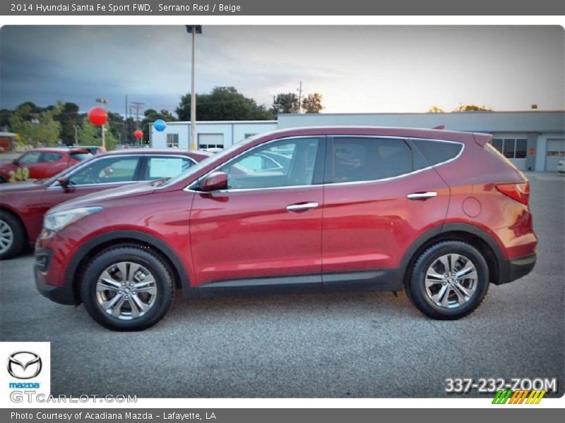 Serrano Red / Beige 2014 Hyundai Santa Fe Sport FWD