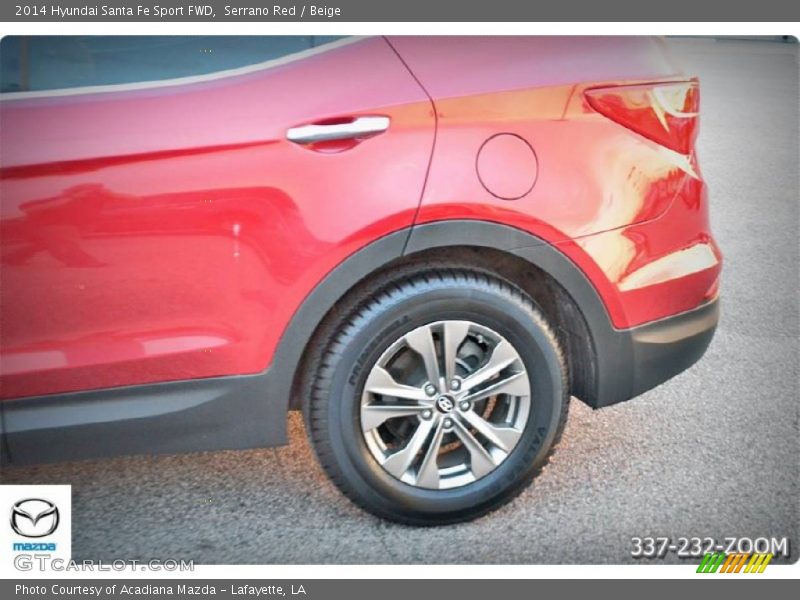 Serrano Red / Beige 2014 Hyundai Santa Fe Sport FWD