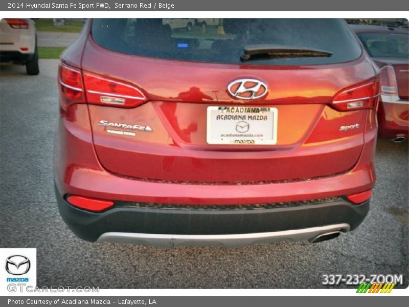 Serrano Red / Beige 2014 Hyundai Santa Fe Sport FWD